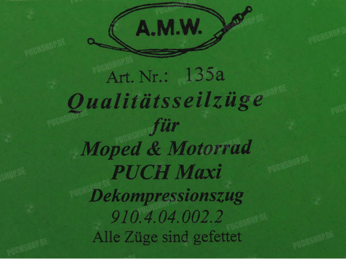 Bowdenzug Puch Maxi Dekompressionszug lang A.M.W. 